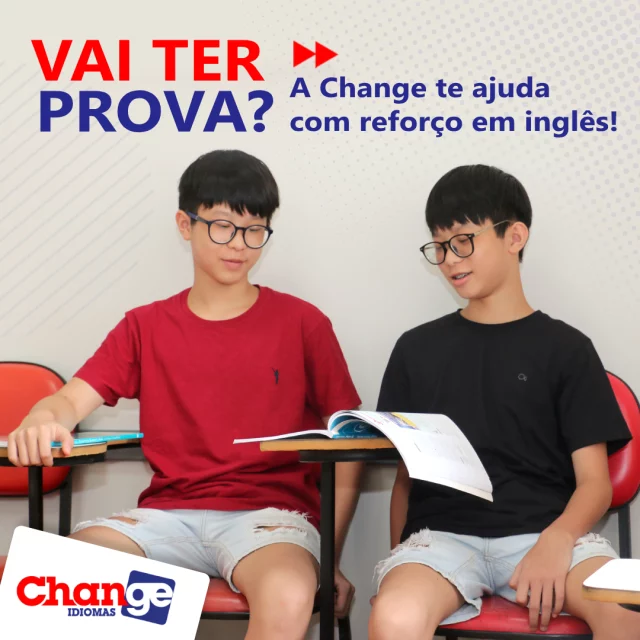 Está se preparando para aquela prova de inglês ou precisa de um apoio extra nos estudos? Não se preocupe! Aqui na Change, oferecemos reforço escolar personalizado para te ajudar a arrasar nos testes e alcançar os melhores resultados.

Com aulas focadas no seu nível e nas suas necessidades, nossos professores vão garantir que você esteja pronto para qualquer desafio. 🚀

🔍 Agende sua aula de reforço e vamos juntos alcançar o seu objetivo de fluência!

#ChangeIdiomas #VaiTerProva #PreparaçãoParaProvas #AulasDeInglês